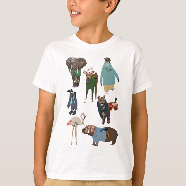 Camiseta Animais como Zookepers (Frente)