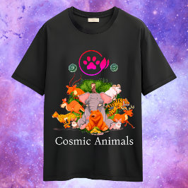 Camiseta Animais Cósmicos Selvagens Além da Galáxia