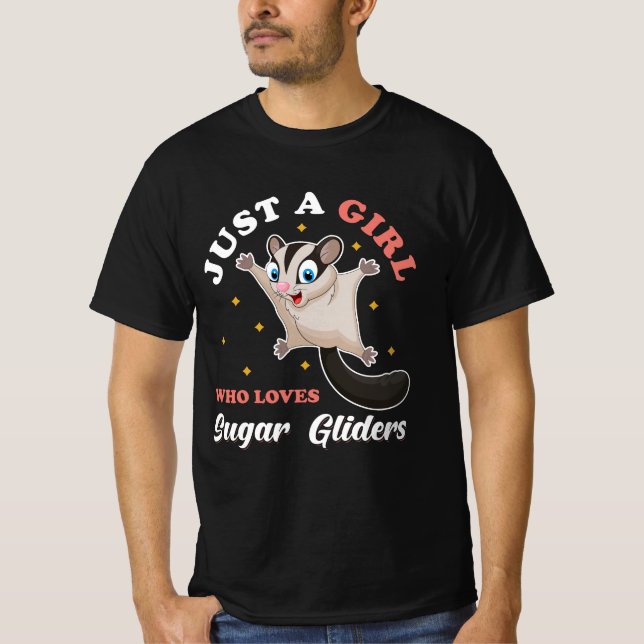 Camiseta Animais Cuecas De Glider De Açúcar (Frente)