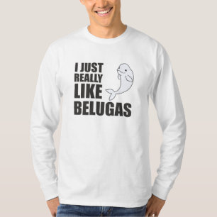 Camiseta Animais Curiosos De Baleia Beluga Para Crianças