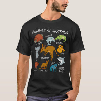 Camiseta Animais da Austrália retrô