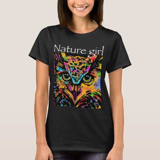 Camiseta Animais da coruja natural (Frente)