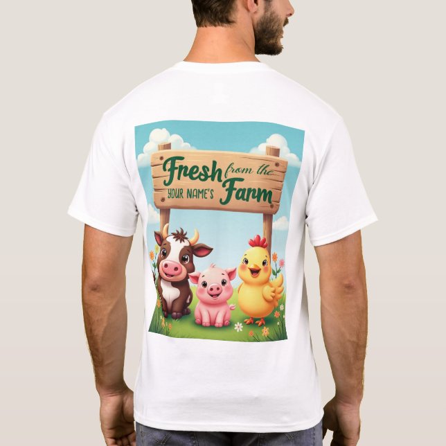 Camiseta Animais da exploração culinária, sob sinal de Faze (Verso)