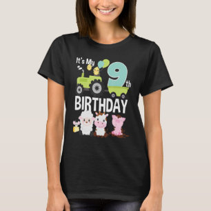 Camiseta Animais da Fazenda do Barnyard É o meu 9º aniversá