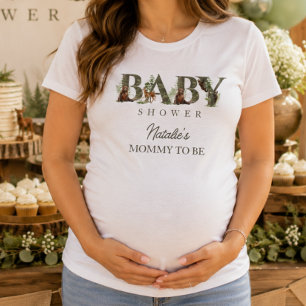 Camiseta Animais da Floresta Chá de Bebê Mamãe Floresta