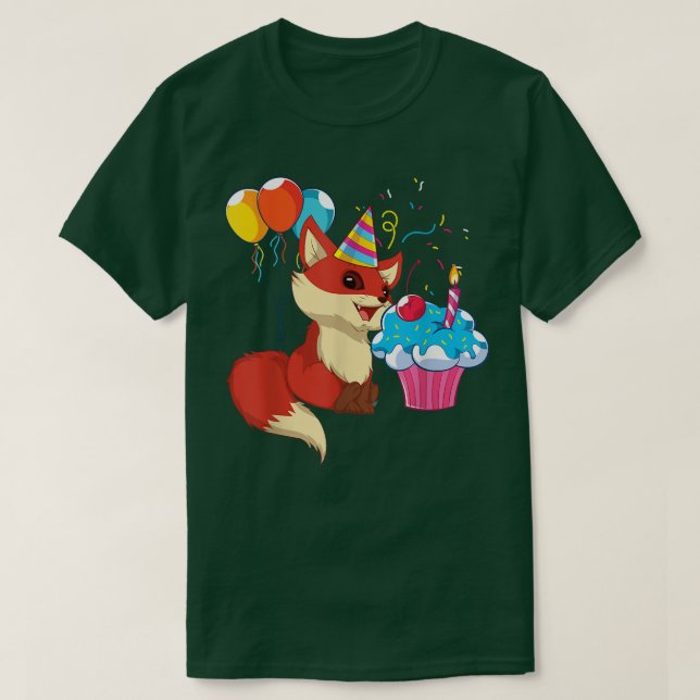 Camiseta Animais da Floresta de Festas de aniversário de Am (Frente do Design)