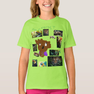 Camiseta Animais da Floresta Tropical para Crianças