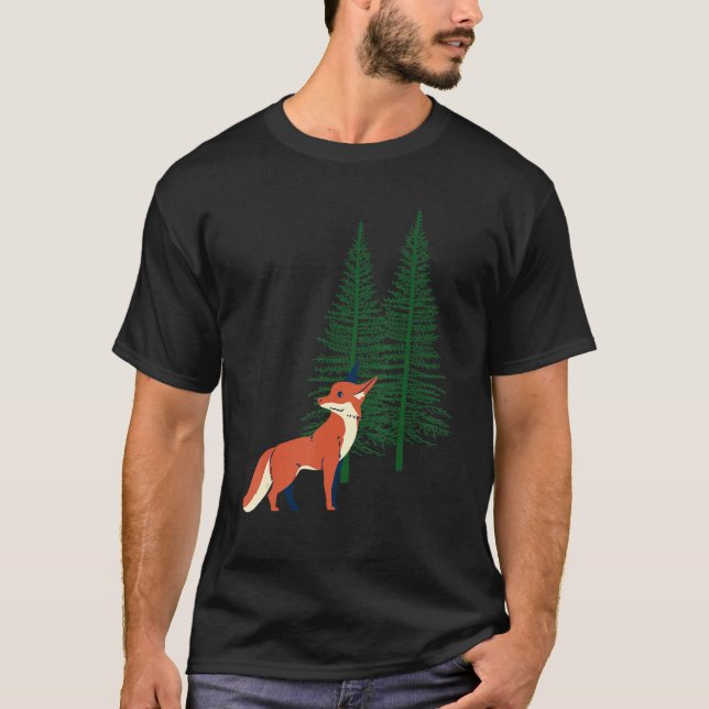 Camiseta animais da raposa natureza de crianças da floresta (Frente)