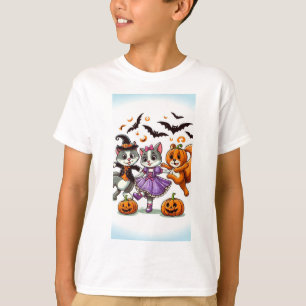 Camiseta Animais Dançando em Figurinos de Halloween