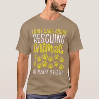 Camiseta Animais de Abrigo Resgatador de Cães Amigos Resgat
