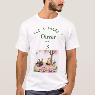 Camiseta Animais de Aniversário Personalizados para Criança
