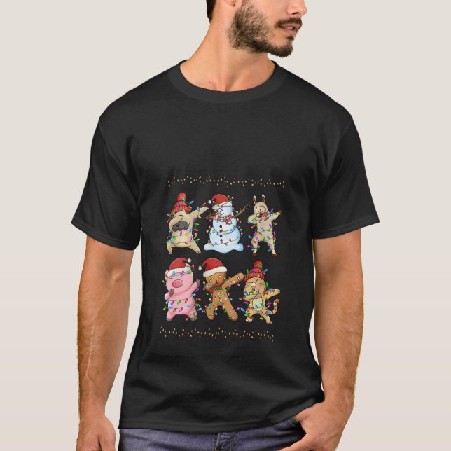 Camiseta Animais De Companhia De Natal Engraçados Xmas Dab  (Frente)