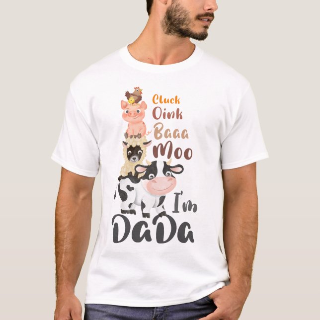 Camiseta Animais de Criação Famílias de Aniversário que Cor (Frente)