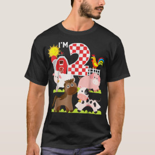 Camiseta Animais De Criação segundo aniversário De Barnyard