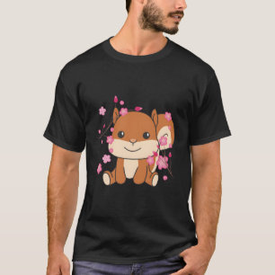 Camiseta Animais De Esquilo Para As Florestas De Cereja Kaw