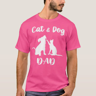 Camiseta Animais de estimação de Pai de gato e cão amamenta