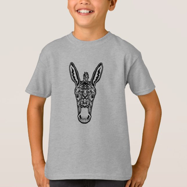 Camiseta Animais de Exploração Amigos Donkey (Frente)
