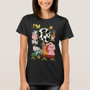 Camiseta Animais de Exploração Trator 9º Aniversário 9 Anos