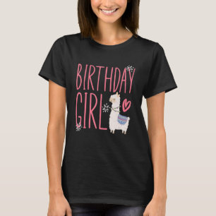Camiseta Animais de fazenda Llama - Rapariga de aniversário