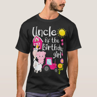 Camiseta Animais De Fazenda Tio Da Festa De Rapariga De Ani