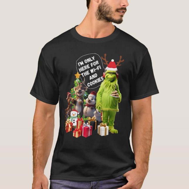 Camiseta Animais de Festa de Natal (Frente)