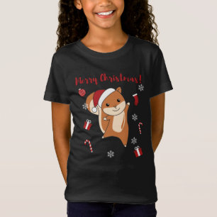 Camiseta Animais de inverno de inverno de esquilo