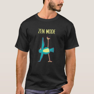 Camiseta Animais de Ioga de Pássaros Treino Calmo Zen