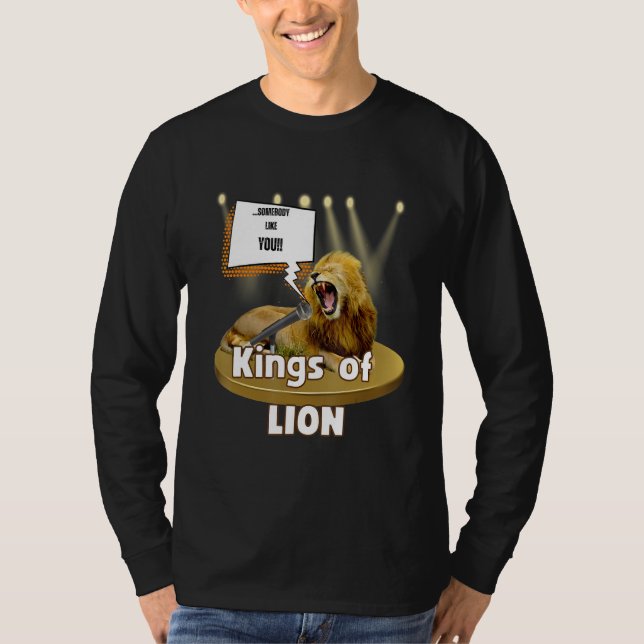 Camiseta Animais de Karaokê Cantam REIS Do LÉON (Frente)