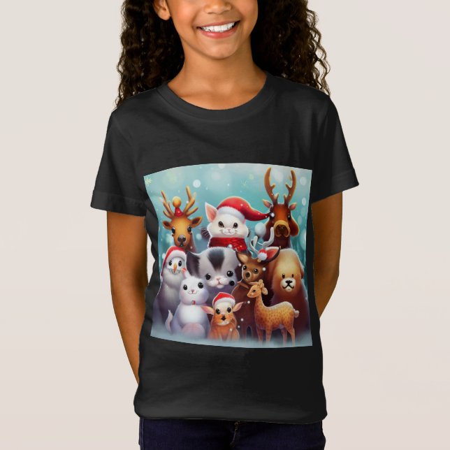 Camiseta Animais de Natal 2 (Frente)