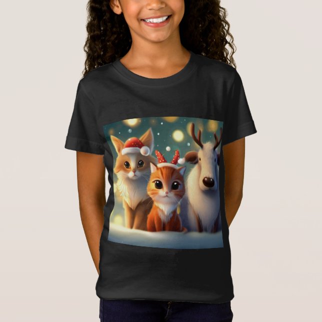 Camiseta Animais de Natal 5 (Frente)