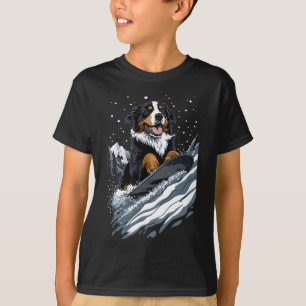 Camiseta Animais De Neve - Cachorro De Montanha Bernês Em U