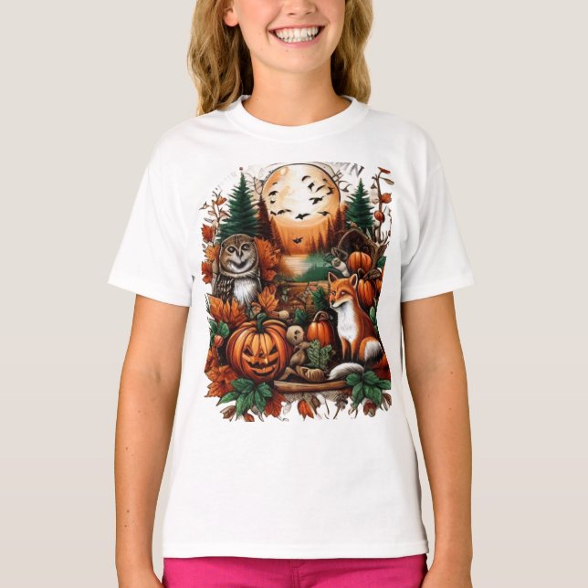 Camiseta Animais de outono e Bombas (Frente)