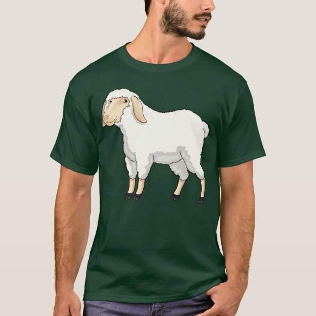 Camiseta Animais de ovelhas retrô (Frente)