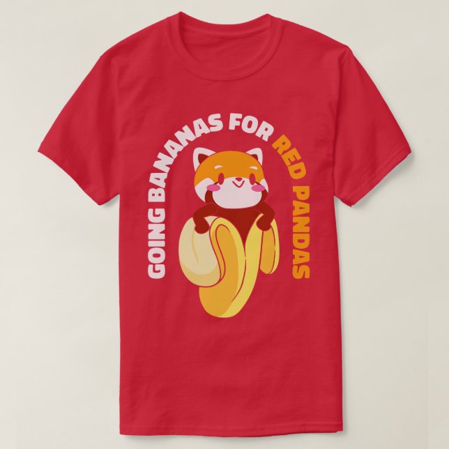 Camiseta Animais de raça branca, Fruta de Panda Banana (Frente do Design)