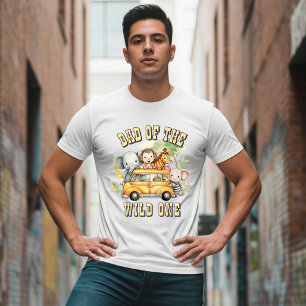 Camiseta Animais de safári de aniversário do pai dos menino