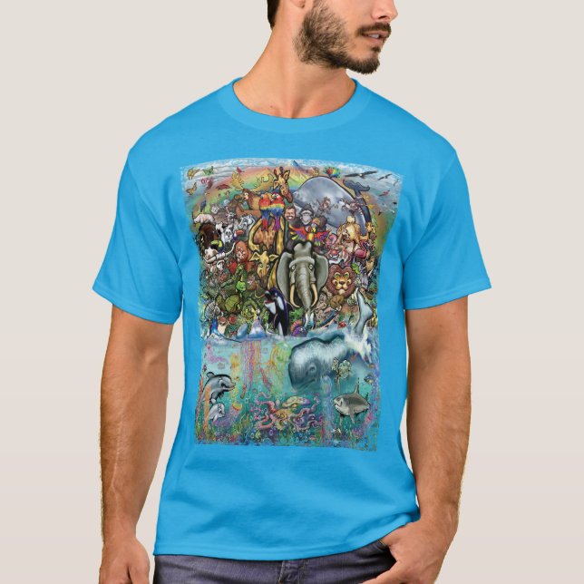 Camiseta Animais de terra e mar (Frente)