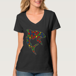 Camiseta Animais de Tubarão Engraçados - Quebra-cabeça - Pa