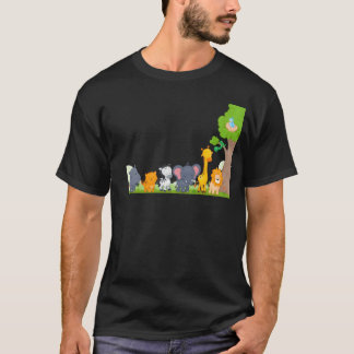 Camiseta Animais de vários zoológicos leão girafa amigos el