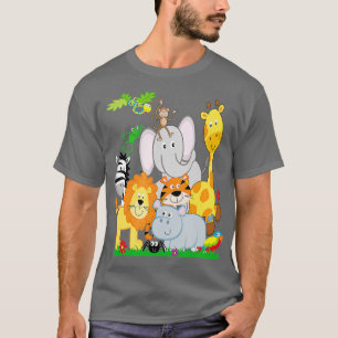 Camiseta Animais De Zoológico Camiseiros Festa de aniversár