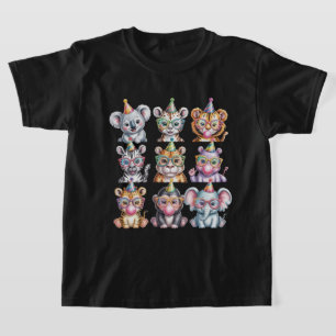 Camiseta Animais de Zoológico Festa de Aniversário Dia do Z