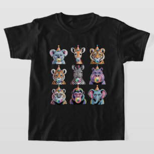 Camiseta Animais de Zoológico Festa de Aniversário Dia do Z