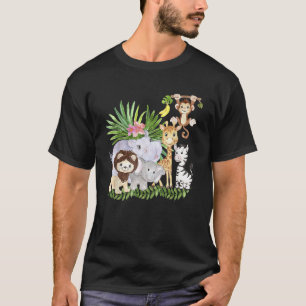 Camiseta Animais de Zoológico Vida Selvagem Festa de Aniver