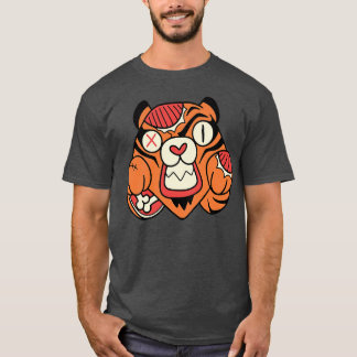 Camiseta Animais Dias de as Bruxas engraçados de Tigre Zomb