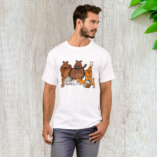 Camiseta Animais Divertidos da Floresta Criaturas Florestai