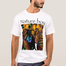 Camiseta Animais do arco-íris de elefante Nature Boy