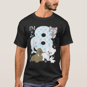 Camiseta Animais do Ártico 8º Aniversário Polar Bear Walrus