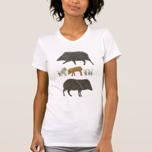Camiseta Animais do Deserto de Retratos da Família Javelin