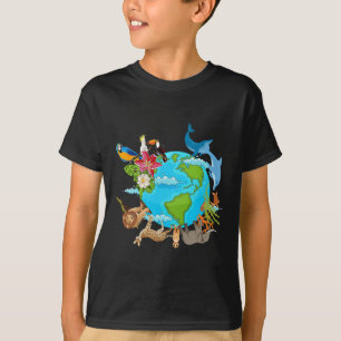 Camiseta Animais do Dia da Terra Salvem Amante de os animai