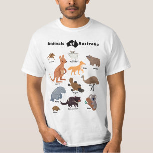 Camiseta Animais do diafragma australiano Aussie Wildlife