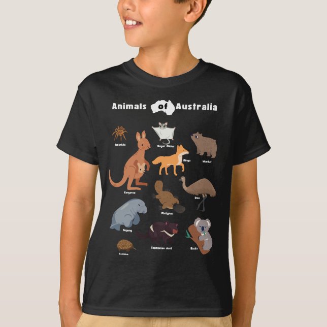 Camiseta Animais do diafragma australiano Aussie Wildlife (Frente)